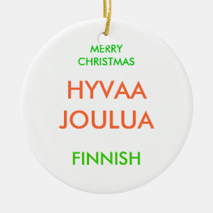 MERRY CHRISTMAS, CERAMIC ORNAMENT