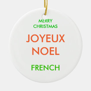 MERRY CHRISTMAS, CERAMIC ORNAMENT