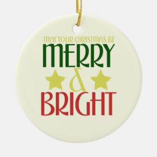 Merry Christmas Ceramic Ornament
