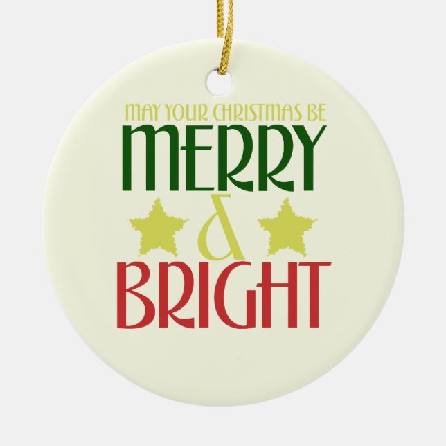 Merry Christmas Ceramic Ornament (Front)