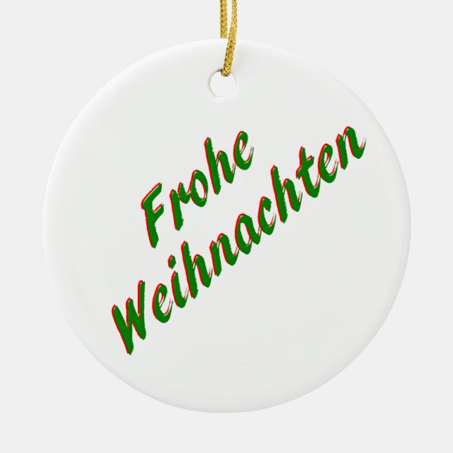 Merry Christmas Ceramic Ornament (Front)