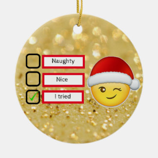 Merry Christmas Ceramic Ornament
