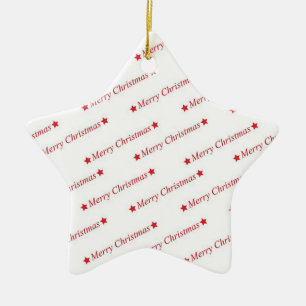 Merry Christmas Ceramic Ornament