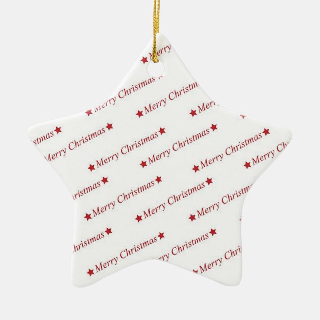 Merry Christmas Ceramic Ornament (Front)