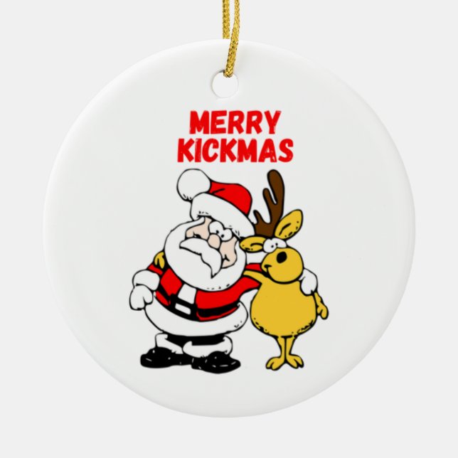 Merry christmas  ceramic ornament (Front)