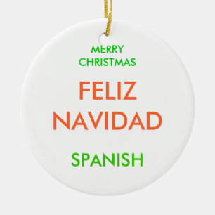 MERRY CHRISTMAS, CERAMIC ORNAMENT