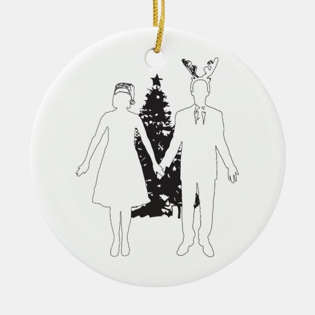 Merry Christmas Ceramic Ornament (Front)