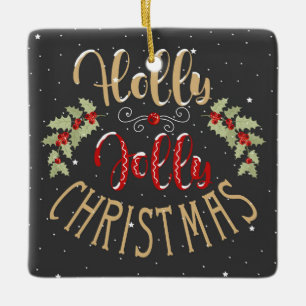 Merry Christmas Ceramic Ornament