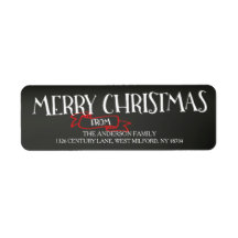 Merry Christmas Chalkboard Address Labels