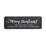 Merry Christmas •Chalkboard • Handlettering<br><div class="desc">Personalize this label and find the other pieces from the collection. Complete your holiday look.</div>