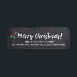 Merry Christmas •Chalkboard • Handlettering<br><div class="desc">Personalize this label and find the other pieces from the collection. Complete your holiday look.</div>