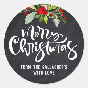 Merry Christmas, Chalkboard Lettering Sticker