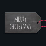 Merry Christmas. Chalkboard modern winter holiday Gift Tags<br><div class="desc">"Merry Christmas" chalkboard modern tag. Please contact me if you need additional items.</div>