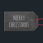Merry Christmas. Chalkboard modern winter holiday Gift Tags<br><div class="desc">"Merry Christmas" chalkboard modern tag. Please contact me if you need additional items.</div>