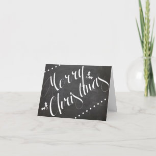 Merry Christmas chalkboard notecard