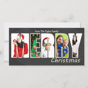 Merry Christmas Chalkboard Photo Template