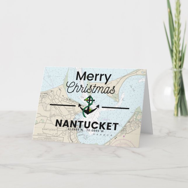 Merry Christmas Chart- Nantucket Holiday Card (Front)