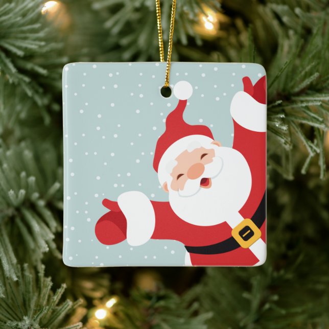 Merry Christmas Cheerful Santa | Ornament (Tree)