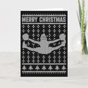 Merry Christmas Cheerleading Girl Lover Ugly Xmas  Card