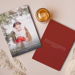 Merry Christmas Chic Family Photo Christmas Card