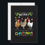 Merry Christmas Chicken Shirt Santa Hat Lights Xma Save The Date<br><div class="desc">This is a great gift for your family,  friends during Hanukkah holiday. They will be happy to receive this gift from you during Hanukkah holiday.</div>