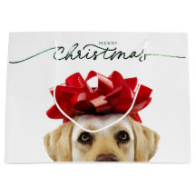 MERRY CHRISTMAS CHIENS CADEAU SAC CONTEMPORAIN ET