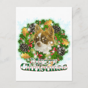 Merry Christmas Chihuahua Holiday Postcard