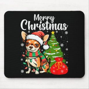 Merry Christmas Chihuahua Mouse Pad
