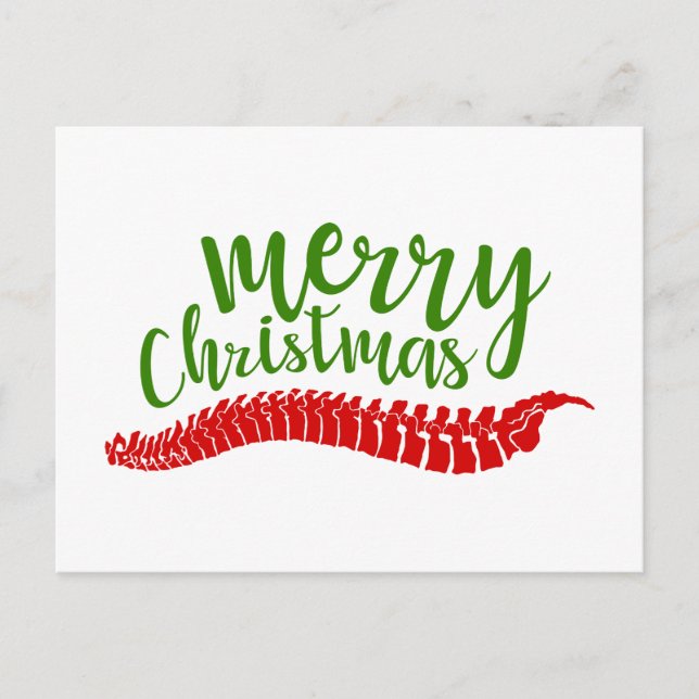 Merry Christmas | Chiropractic Christmas Postcard (Front)