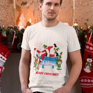 Merry Christmas Chiropractor Santa & Elves Client  T-Shirt