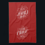 Merry CHRISTmas Christian Chalkboard Calligraphy Kitchen Towel<br><div class="desc">We say 'Merry Christmas' very often during the season, but sometimes we tend to forget where this greeting actually originates from. Here is a wonderfully elegant piece of custom hand lettering to give a gentle nudge back into the direction of Jesus. Art by professional calligrapher Ivan Angelic. This piece of...</div>