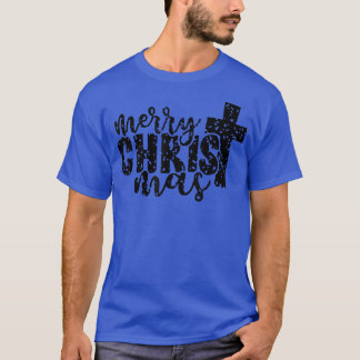 Merry Christmas Christian Cross Family Pajamas T-Shirt