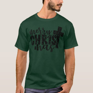 Merry Christmas Christian Cross Family Pyjamas T-Shirt