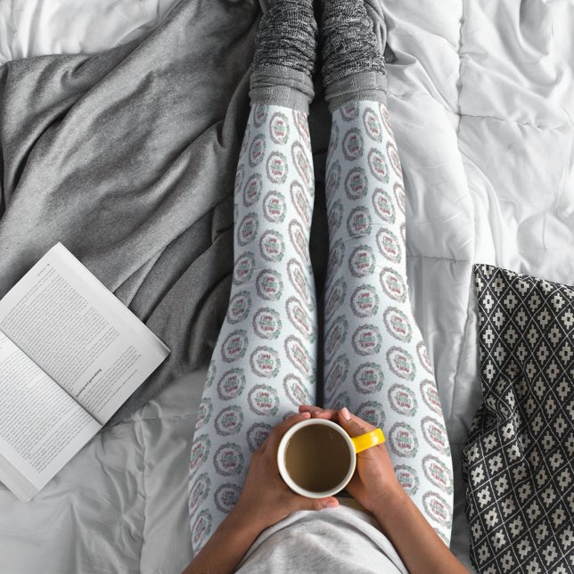 Merry CHRISTmas Christian Faith Wreath Pattern Leggings (Creator Uploaded)