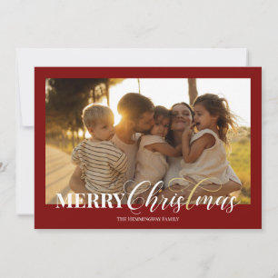 Merry Christmas Christian Holiday Photo Card
