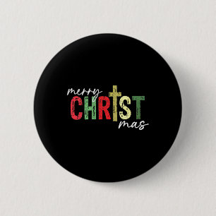 Merry Christmas Christian Jesus Cross Faith Religi 2 Inch Round Button