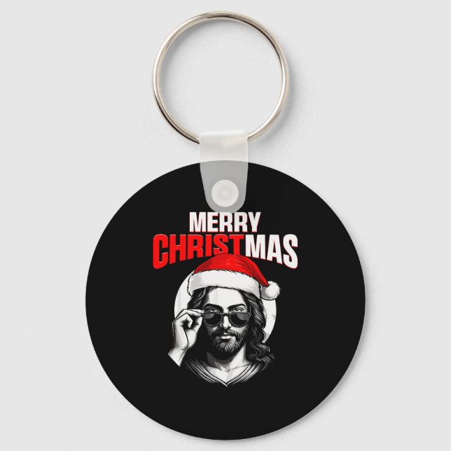 Merry Christmas Christian Jesus Pajamas Pjs Xmas M Keychain (Front)