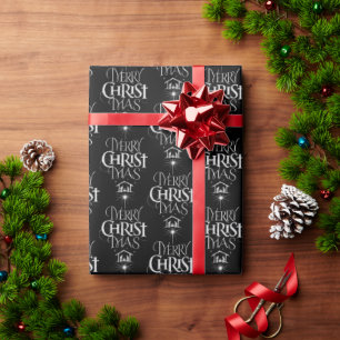 Merry Christmas Christian Nativity Star Jesus God Wrapping Paper