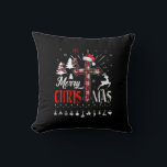 Merry Christmas Christians Buffalo Red Plaid Cross Throw Pillow<br><div class="desc">This is a great gift for your family,  friends during Hanukkah holiday. They will be happy to receive this gift from you during Hanukkah holiday.</div>