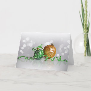 Merry christmas,Christmas balls Holiday Card