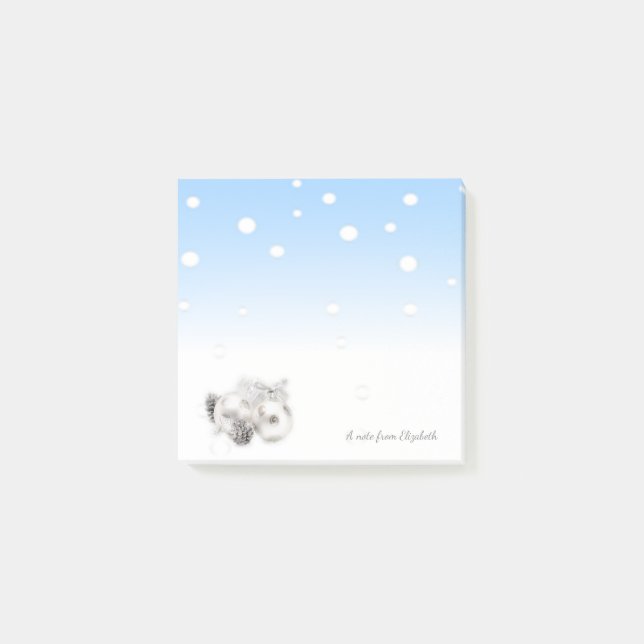 Merry Christmas,Christmas Balls -Personalized Post-it Notes (Front)