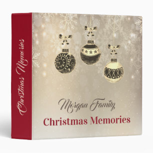 Merry Christmas,Christmas Balls, Snowflakes Binder