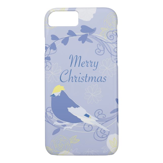 merry christmas, christmas,bird,flowers, nature, p Case-Mate iPhone case (Back)