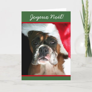 Merry Christmas Christmas Boxer Dog greeting card