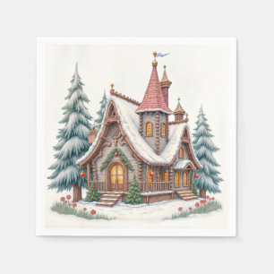 Merry Christmas! Christmas card. Christmas candy Napkin