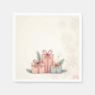 Merry Christmas! Christmas card. Christmas candy Napkin