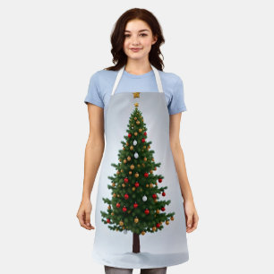 Merry Christmas Christmas Christmas tree tree owne Apron