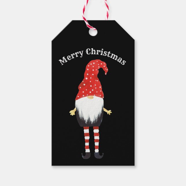 Merry Christmas/Christmas Gnome/Christmas Gift Tag (Front)