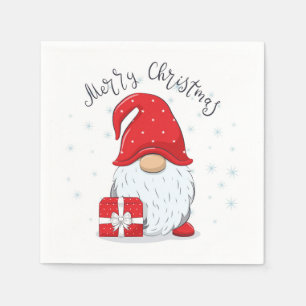 Merry Christmas, Christmas Gnome Napkin