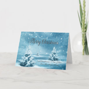 Merry Christmas,Christmas Pine Tree Holiday Card
